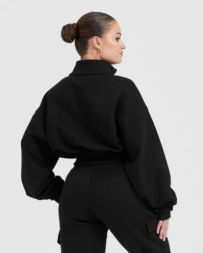 Cropped jumper with zip on sale