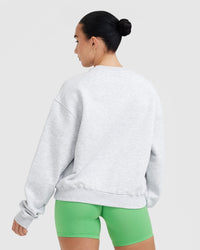All Day Est 2020 Oversized Sweatshirt | Light Grey Marl
