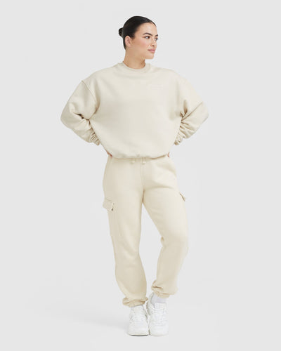 Oversized sweatshirt and jogger hot sale set