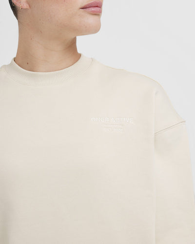 Women's Oversized Sweatshirt - Vanilla | Oner Active US