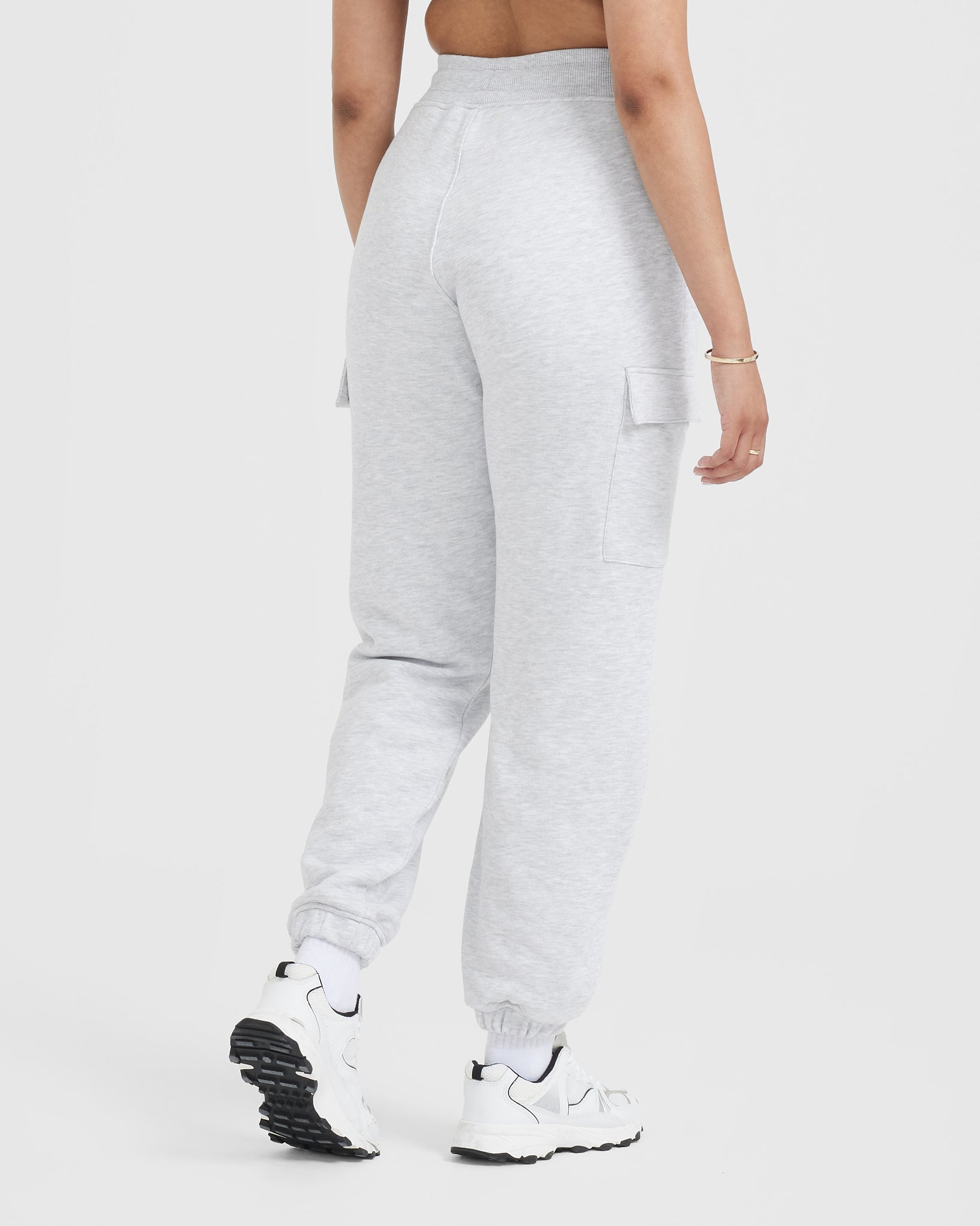 Grey Cargo Joggers Women's Light Grey Marl Oner Active US