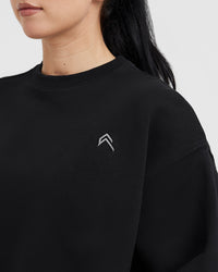All Day Lightweight Oversized Sweatshirt | Black