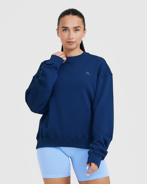 Oversized Sweatshirt Blue - Midnight - Women's | Oner Active US