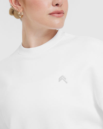 All Day Lightweight Oversized Sweatshirt White