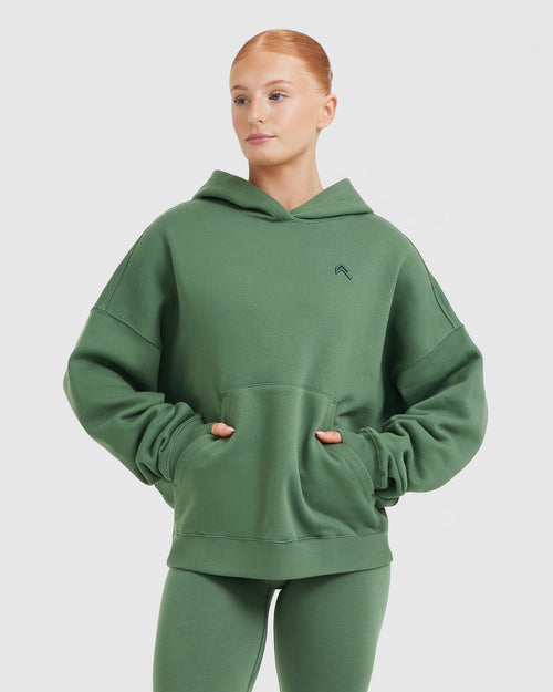 Oner Modal All Day Oversized Hoodie | Forest Green