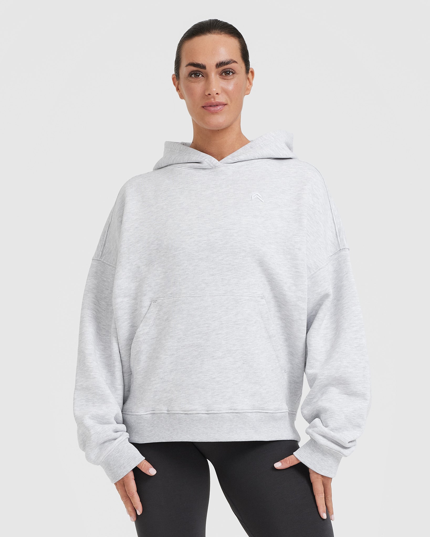 All Day Oversized Hoodie Light Grey Marl | Oner Active US