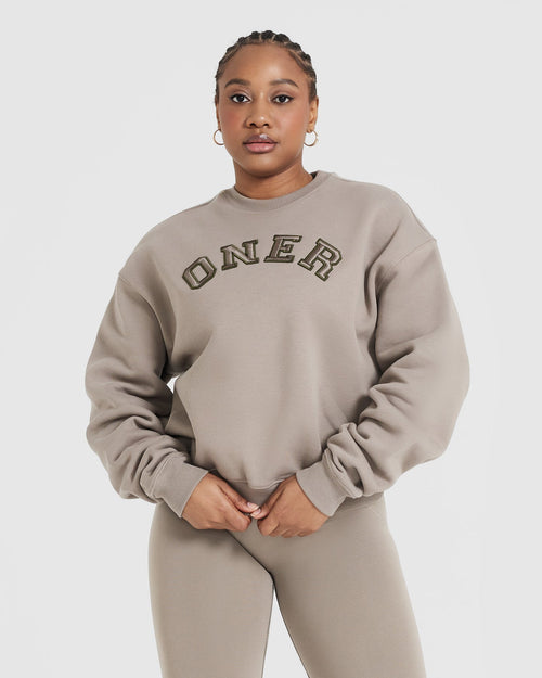 Oner Modal All Day Varsity Oversized Sweatshirt | Minky