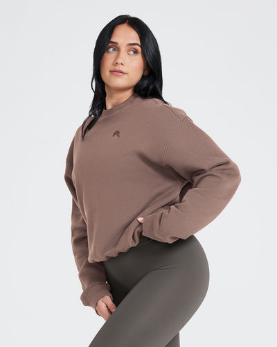 Oversized sweatshirt brown clearance