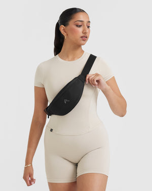 Bumbag Women s Black Stylish Canvas Bumbag Oner Active US