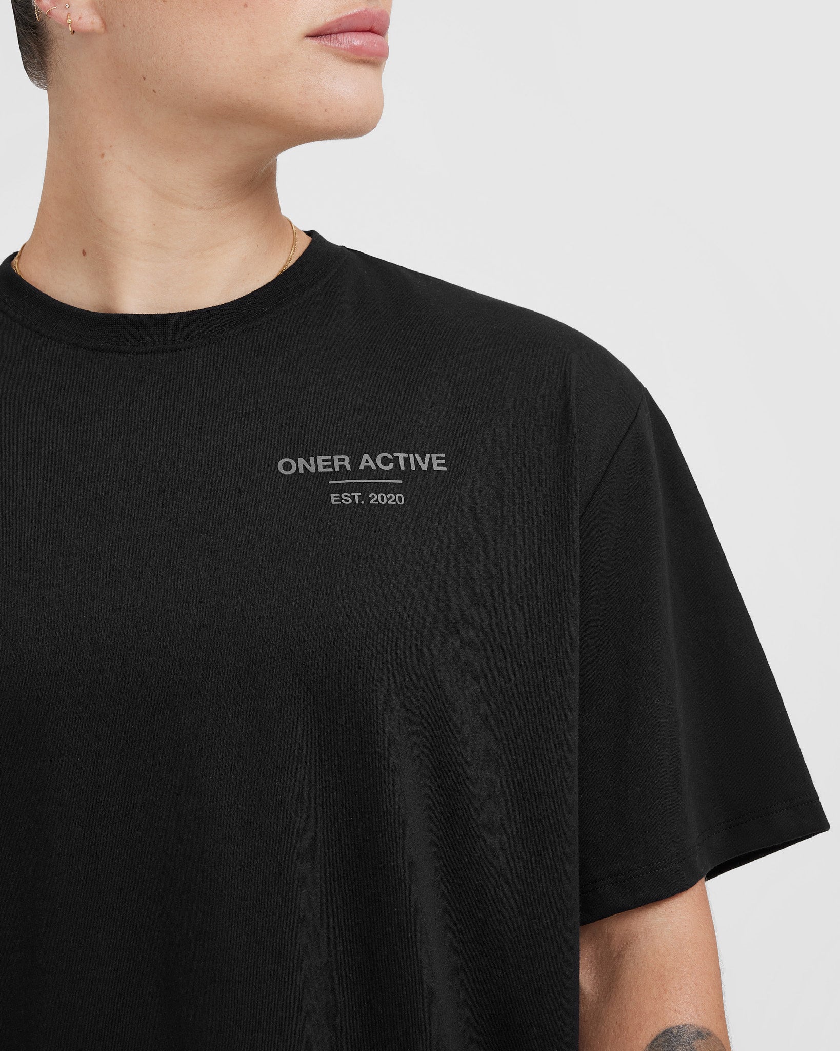 Black Oversized T-Shirt Women's - Classic Lifters | Oner Active US