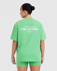 Classic Lifters Graphic Oversized Lightweight T-Shirt | Jade
