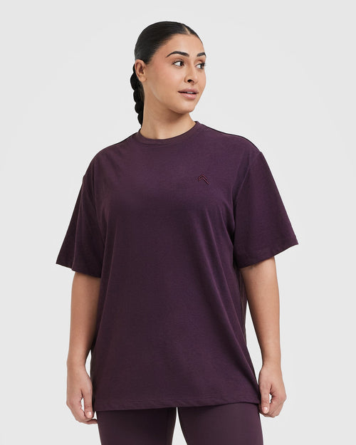 Oner Modal Classic Oversized Lightweight T-Shirt | Blackberry Purple