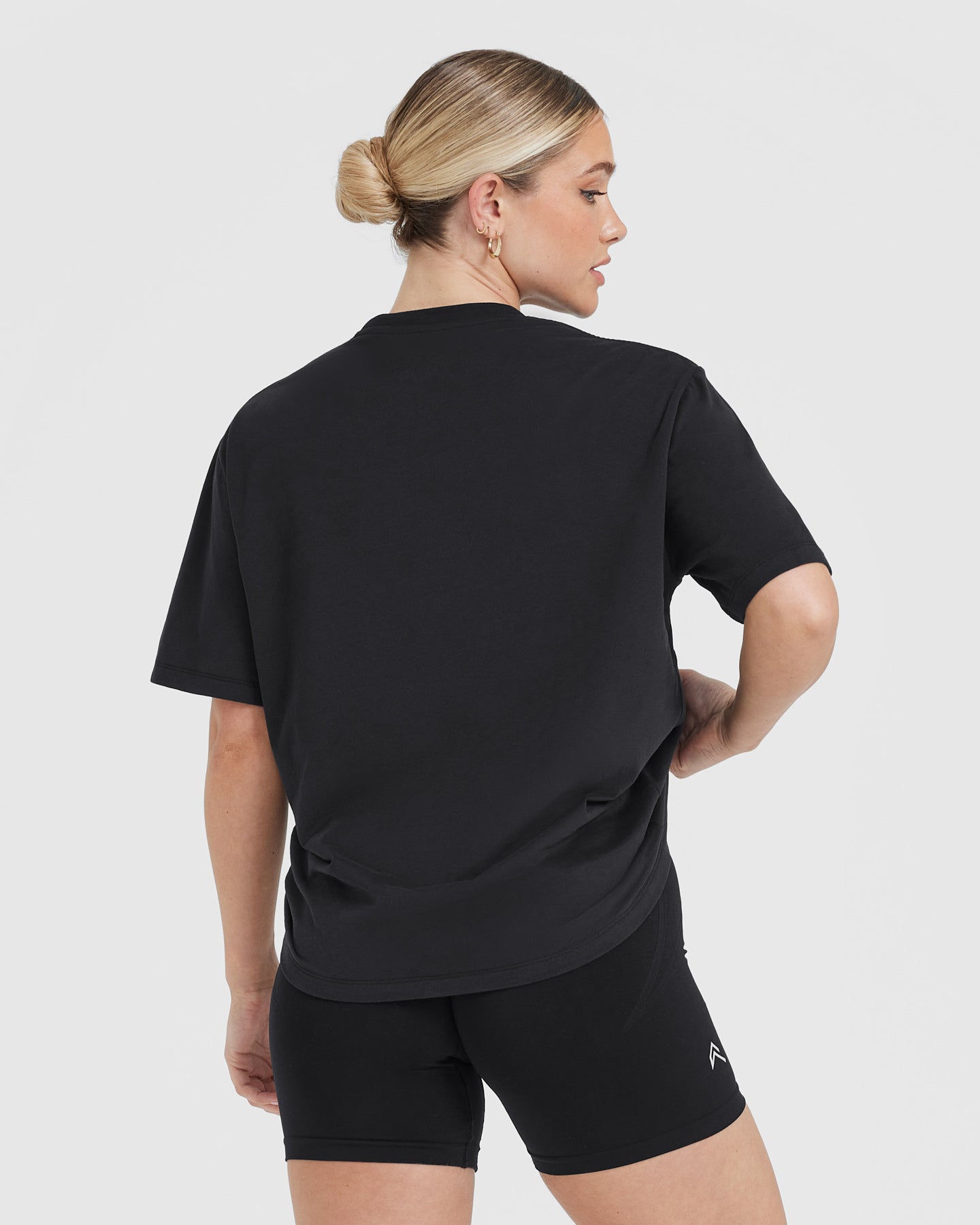 Oversized Black T-Shirt Women's - Lightweight