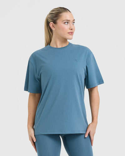 Classic Oversized Lightweight T-Shirt | Moonstone Blue