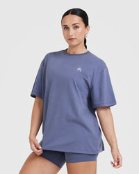 Classic Oversized Lightweight T-Shirt | Washed Slate Blue
