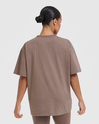 Classic Oversized Lightweight T-Shirt | Cool Brown