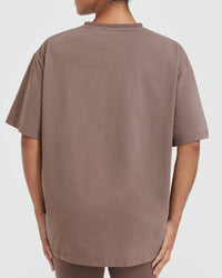 Classic Oversized Lightweight T-Shirt | Cool Brown
