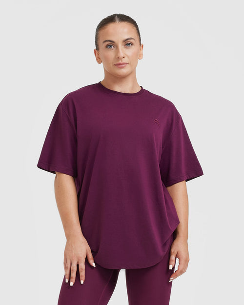 Oner Modal Classic Oversized Lightweight T-Shirt | Ripe Fig