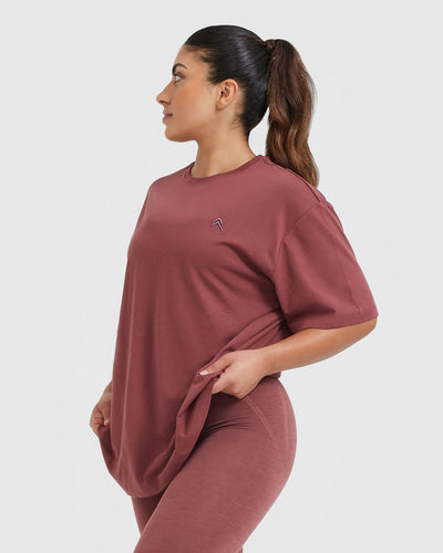 Oversized T-shirt And Velour Jogger Set