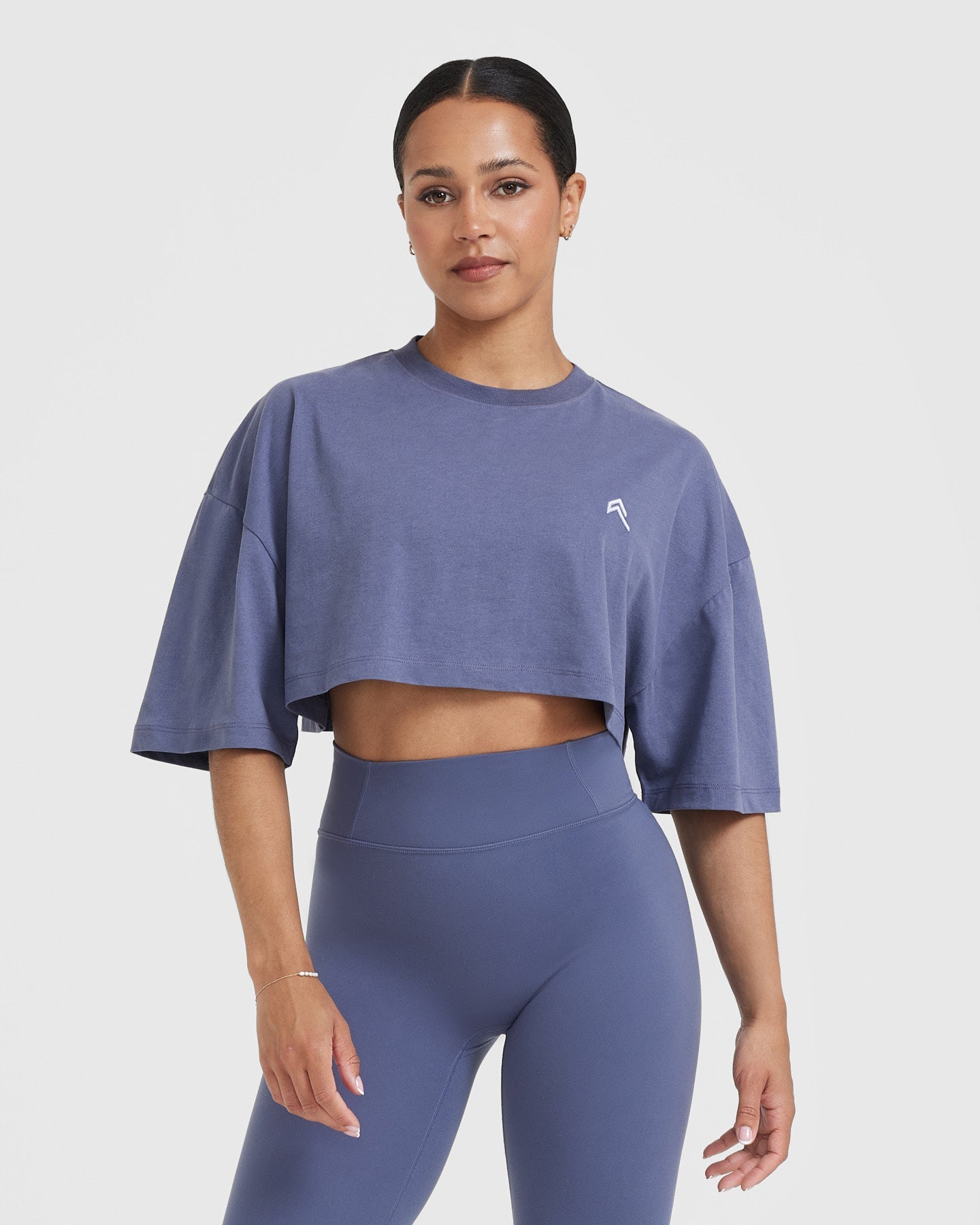 Blue Cropped T-Shirt Women's - Oversized | Oner Active US