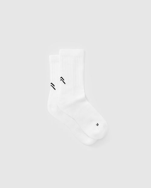 Crew Socks 1 Pack (White / Black) - Women's | Oner Active US