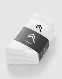 Crew Socks 3 Pack | White/Black