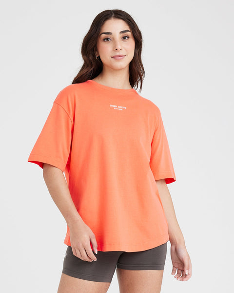 Oversized Short Sleeve Shirt Women's - Peach Blossom | Oner Active US
