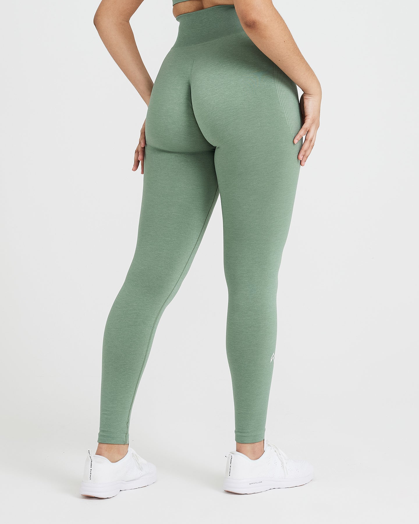 Premium Sage Green Ribbed Leggings, Unscripted