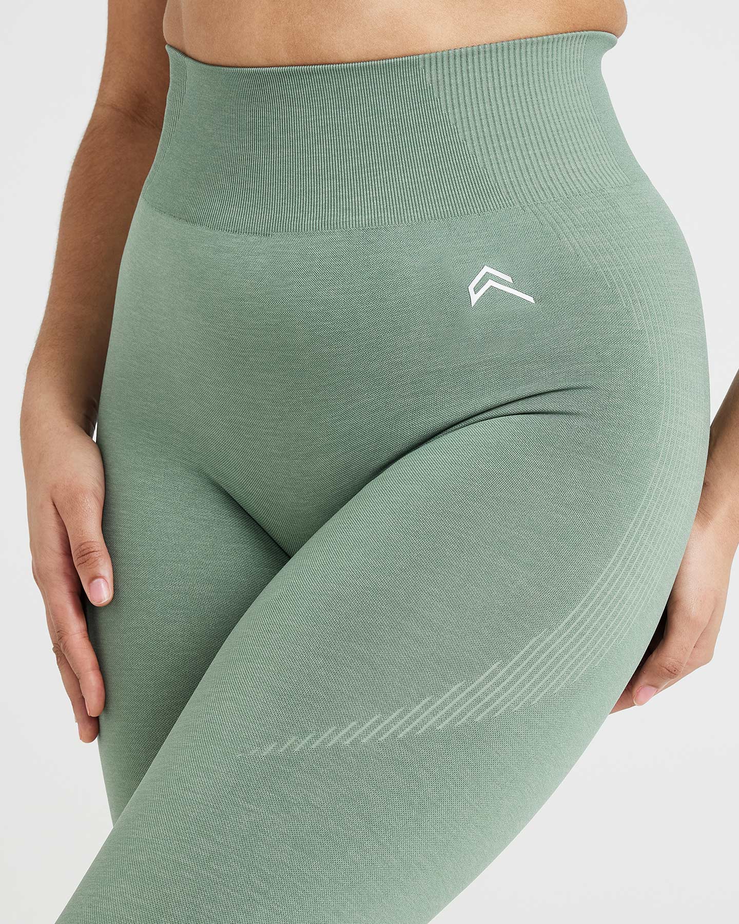 Premium Sage Green Ribbed Leggings, Unscripted