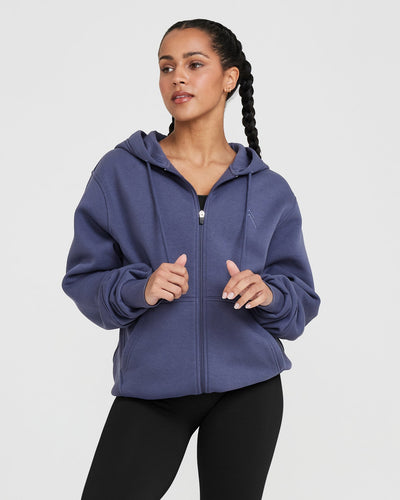 Oversized zip-through hoodie