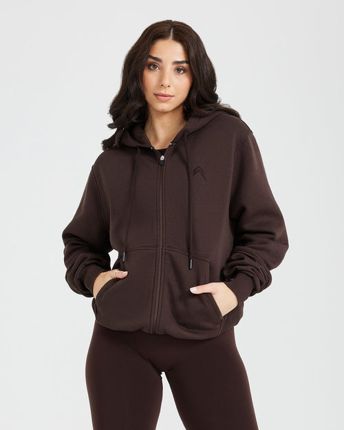 Zip through outlet hoodie ladies
