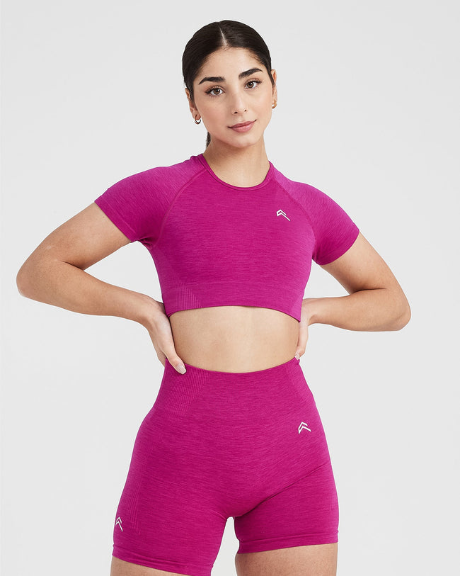 Short sleeve workout crop top deals