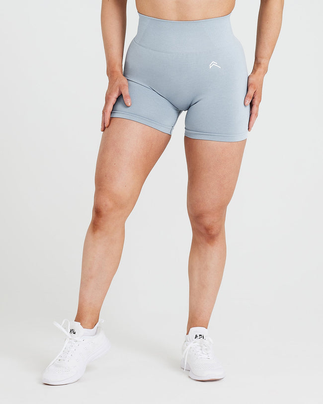 Gymshark Vital Seamless Shorts In Light Grey Marl ,Size Medium