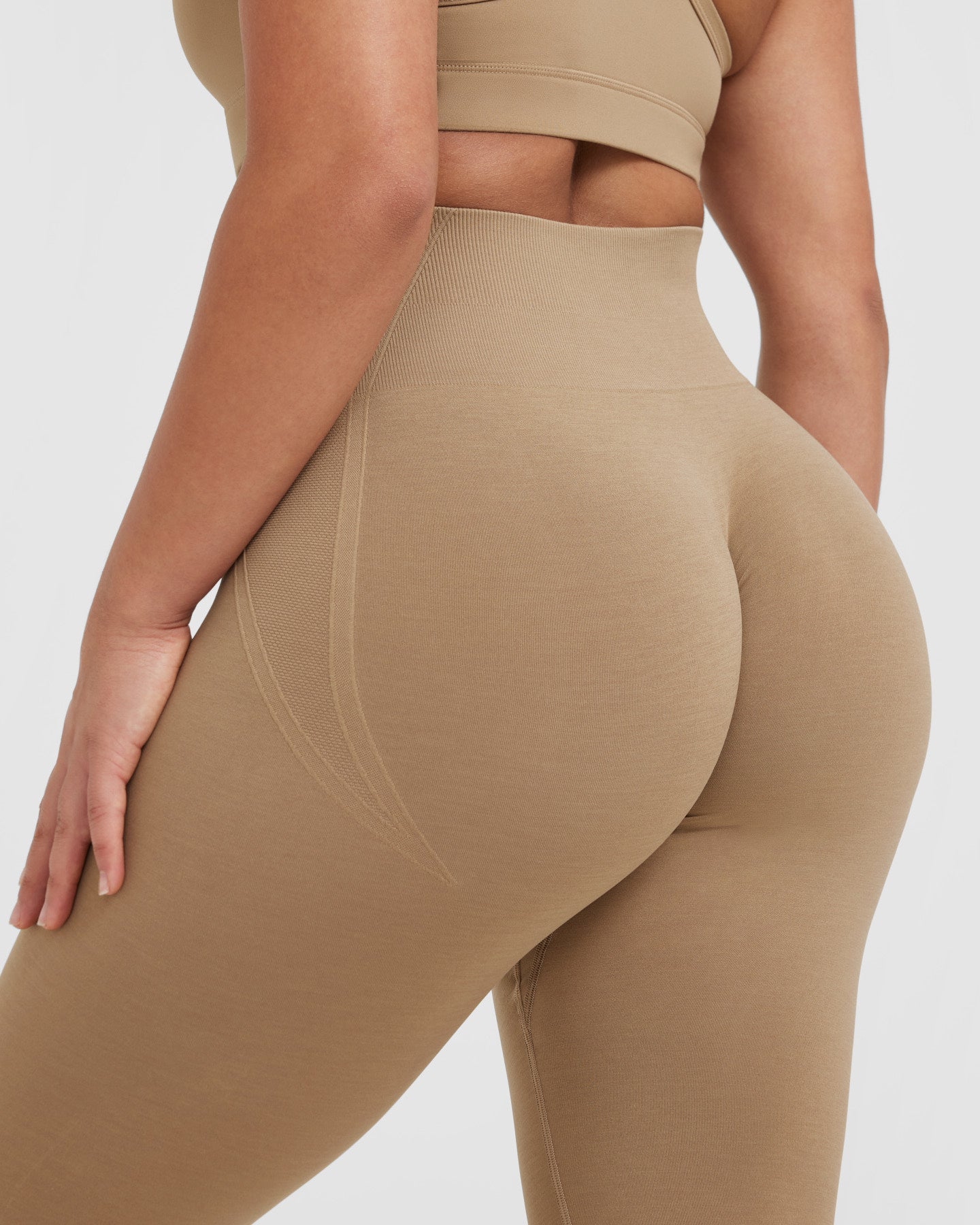 Active Seamless Workout Leggings - Brown