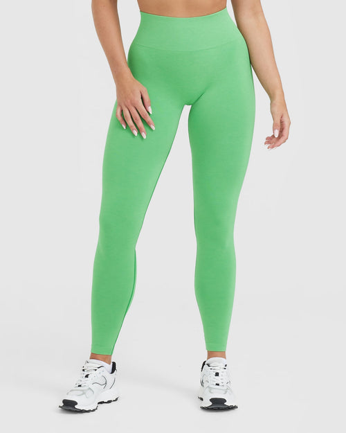 Buy Go Colors Women Green Solid Stretch Leggings Online at Best