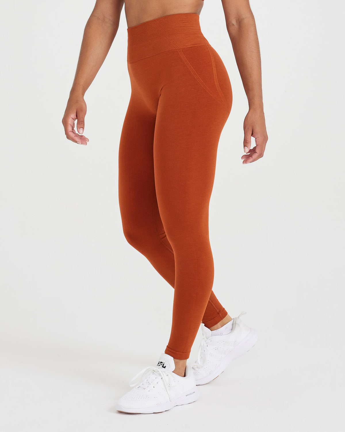 wHiPi.'s Signature Copper Brown Seamless High Waisted Leggings