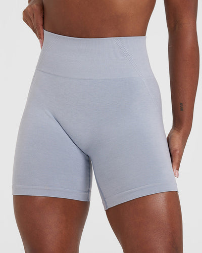 Women\'s Grey Workout Shorts - Seamless Metal Marl | Oner Active US