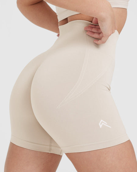 Seamless Sports Shorts for Women - Sand - Second Skin
