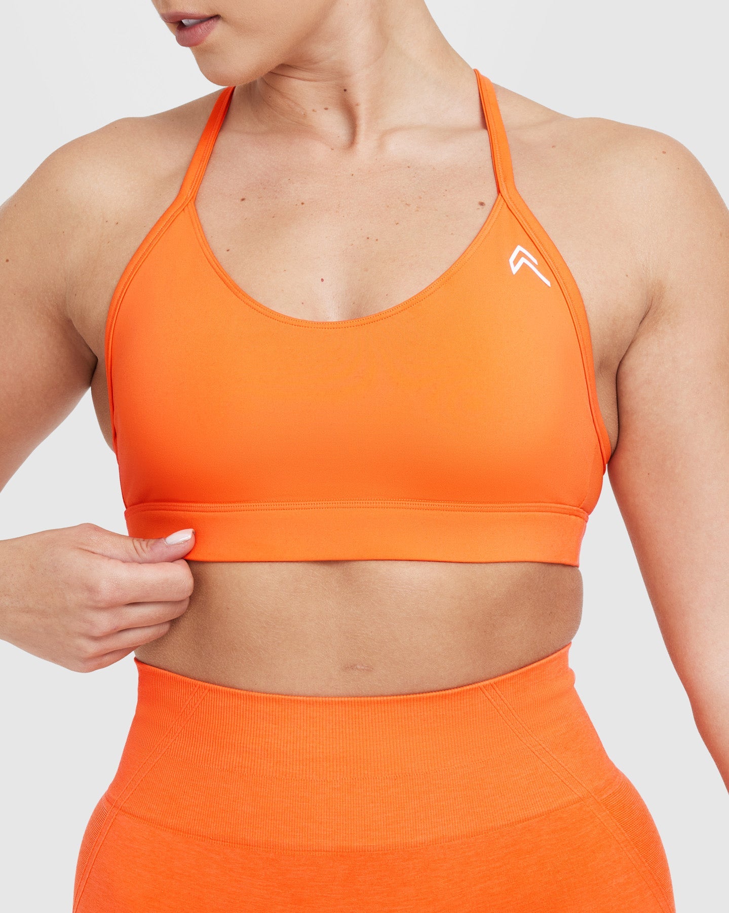 Core Strappy Sports Bra Bright Orange – OneMoreRep