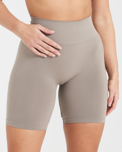 Grey Biker Shorts for Women - Seamfree - Minky