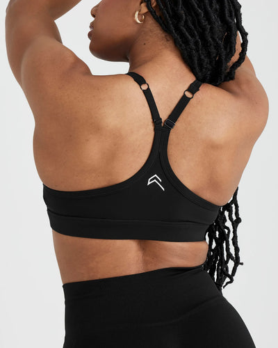 Only Play Double Layer Sports Bra In Khaki-black