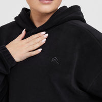 Fleece Oversized Hoodie | Black