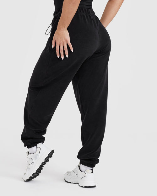 High Waist Black Jogging Sweatpants For Women Baggy Sports Pants