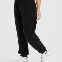 Fleece Oversized Joggers | Black