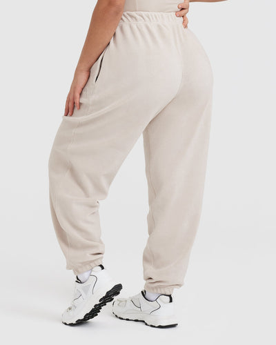 Fleece Oversized Joggers | Sand