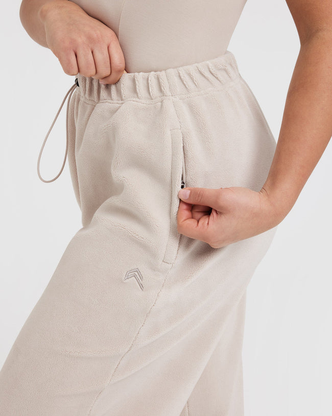 Fleece Oversized Joggers | Sand