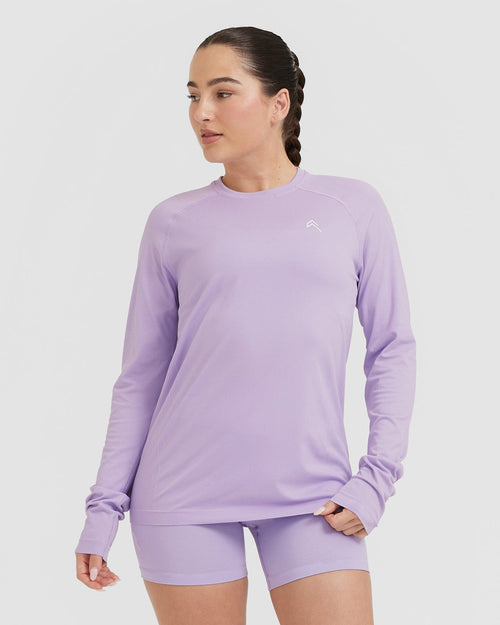 Oner Modal Go To Seamless Loose Long Sleeve Top | Wisteria Purple