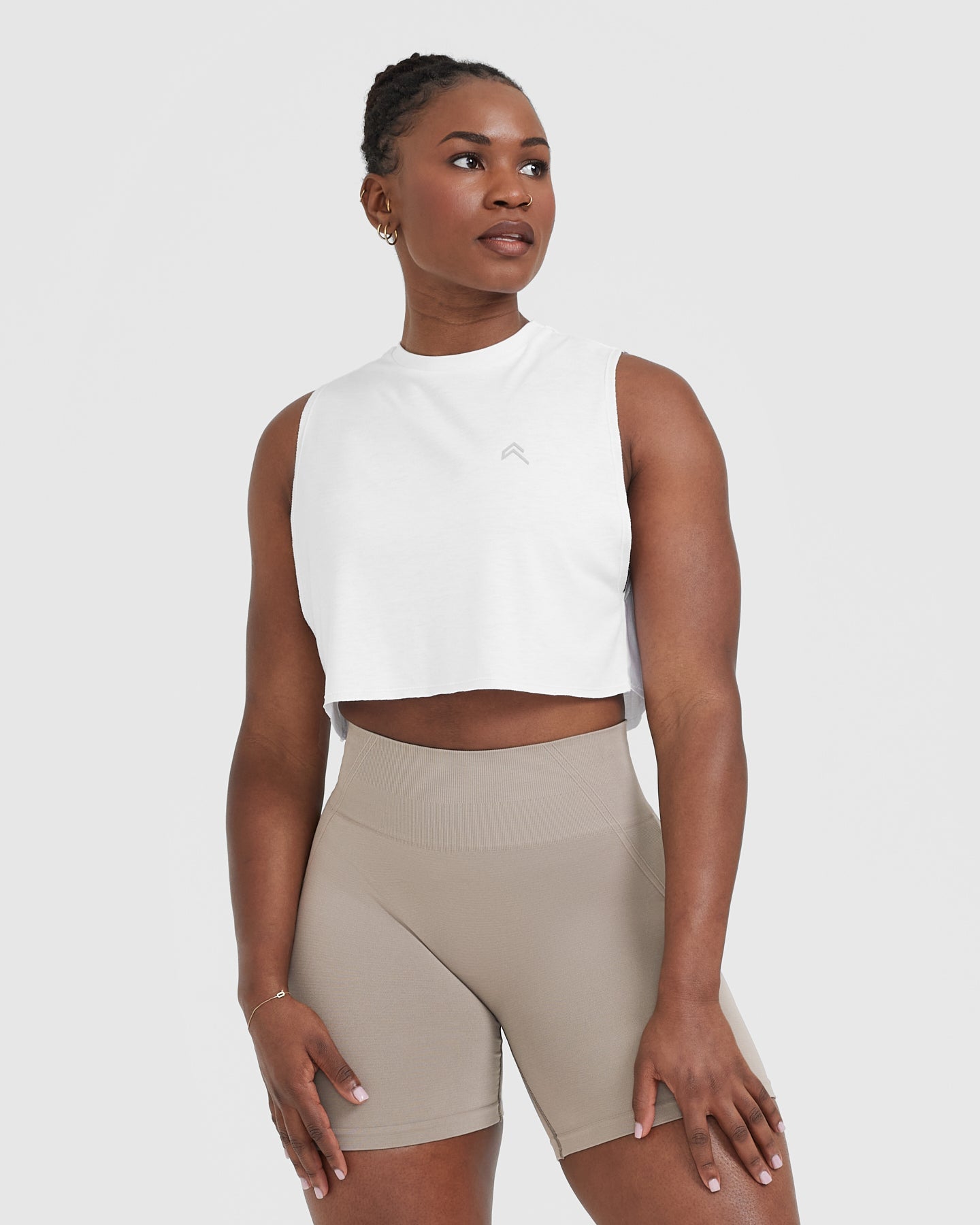 White Cropped Tank Top Women's | Oner Active US