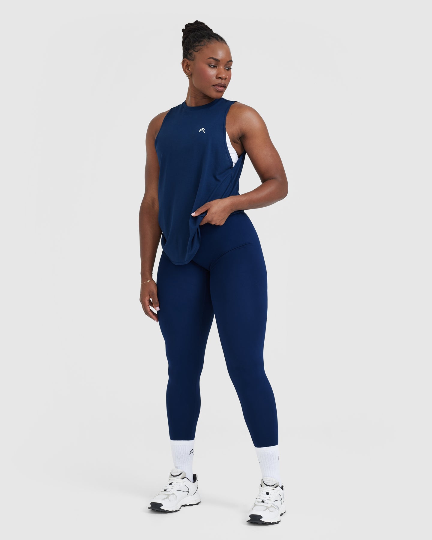 Blue Tank Top Women's - Midnight Go To Muscle Vest | Oner Active US