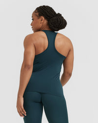 Go To Seamless Fitted High Neck Vest | Oil Blue